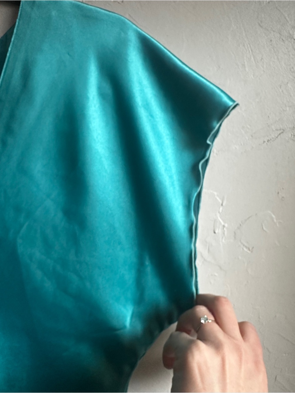 Vintage Victoria’s Secret Teal Satin Sleep Dress Y2K Slip Lingerie Mini Sz M - Picture 6 of 10